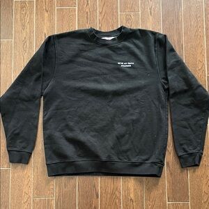 Black We’re Not Really Strangers Crewneck Sweater